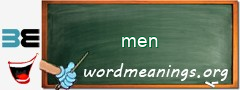 WordMeaning blackboard for men